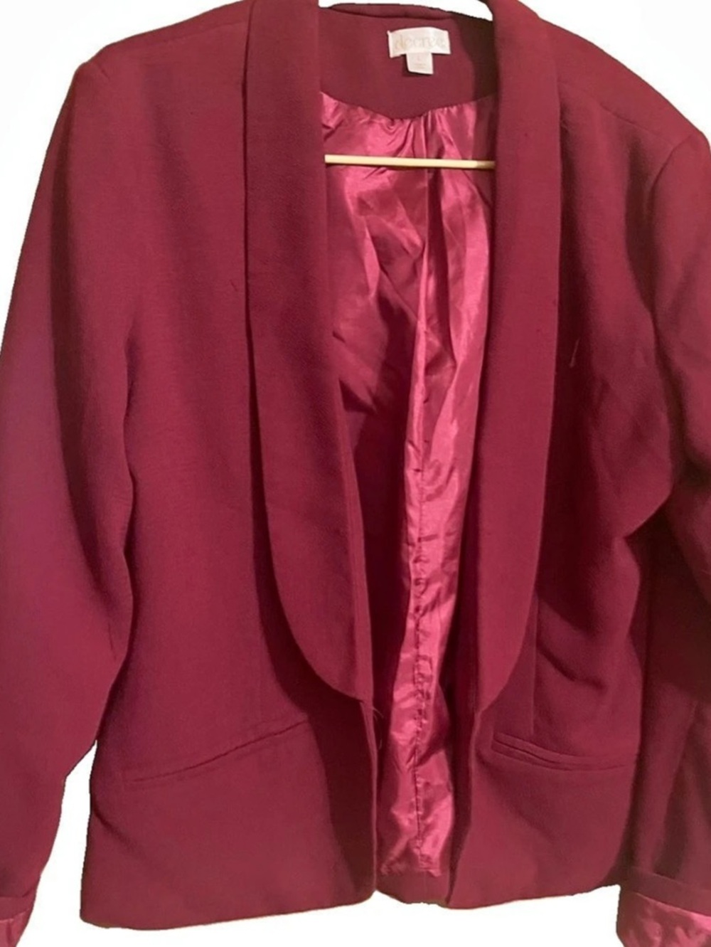 Decree Burgundy Blazer Size Large
